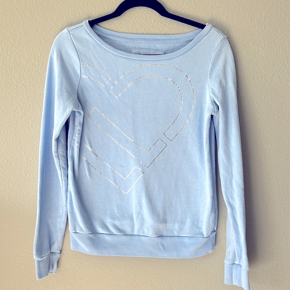 Live Love Dream Light blue sweatshirt women’s XS, logo on front, soft an…